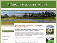 Tablet Screenshot of abovepargolf.com.au